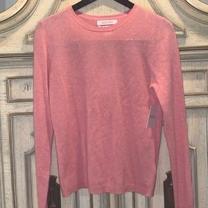 ELLEN TRACY 100% Cashmere Pink Sweater Pullover